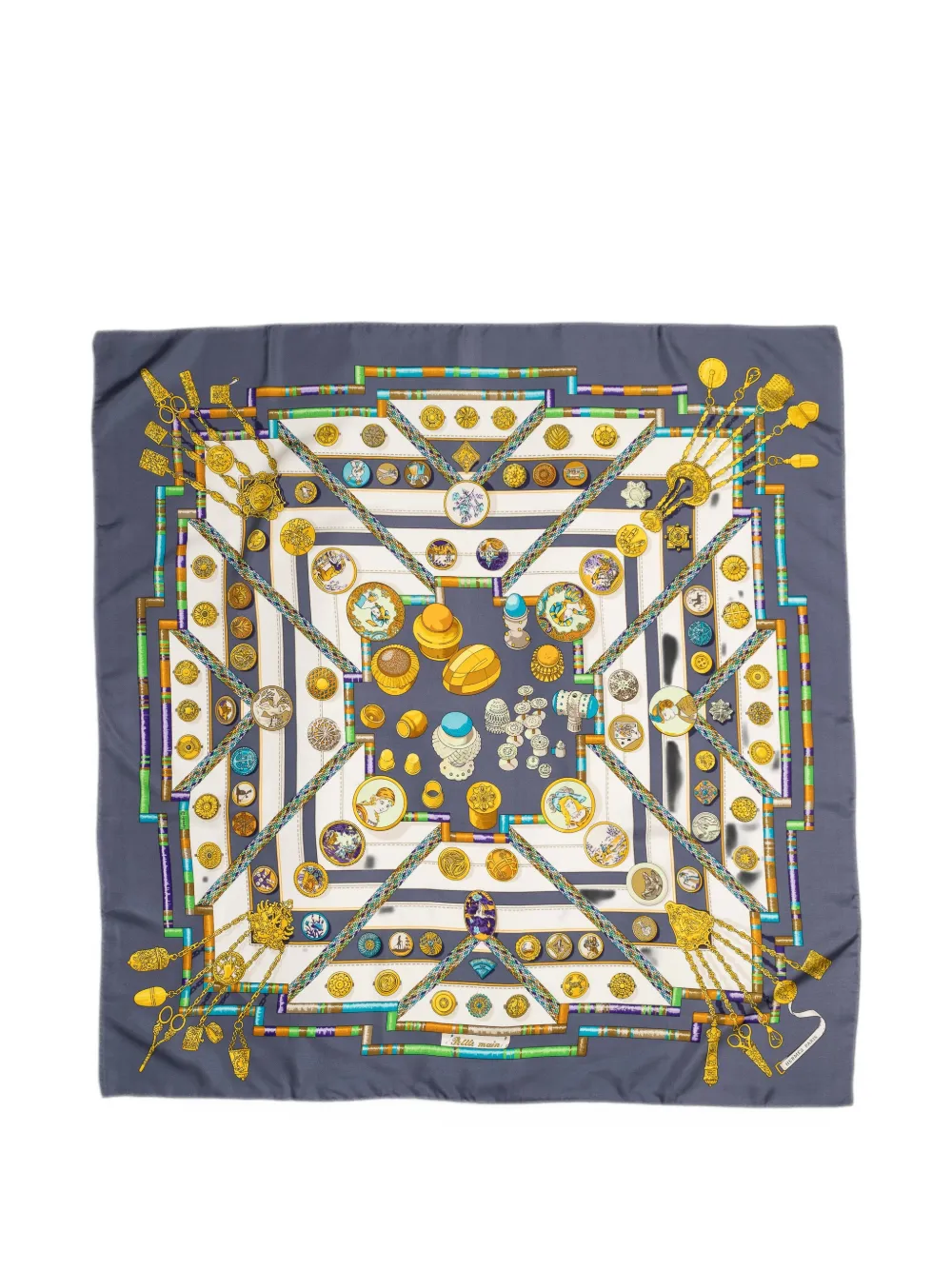 Hermès Pre-Owned Petite Main silk scarf - Grau