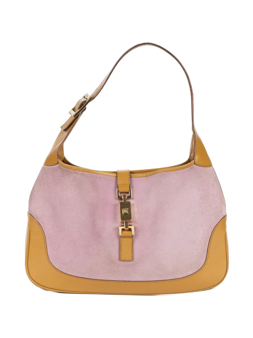 Gucci Pre-Owned Jackie leather-trim shoulder bag - Neutrals