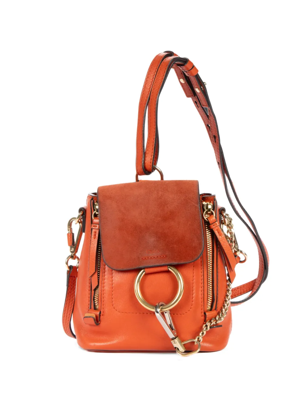 Chloé Pre-Owned mini Faye backpack - Orange