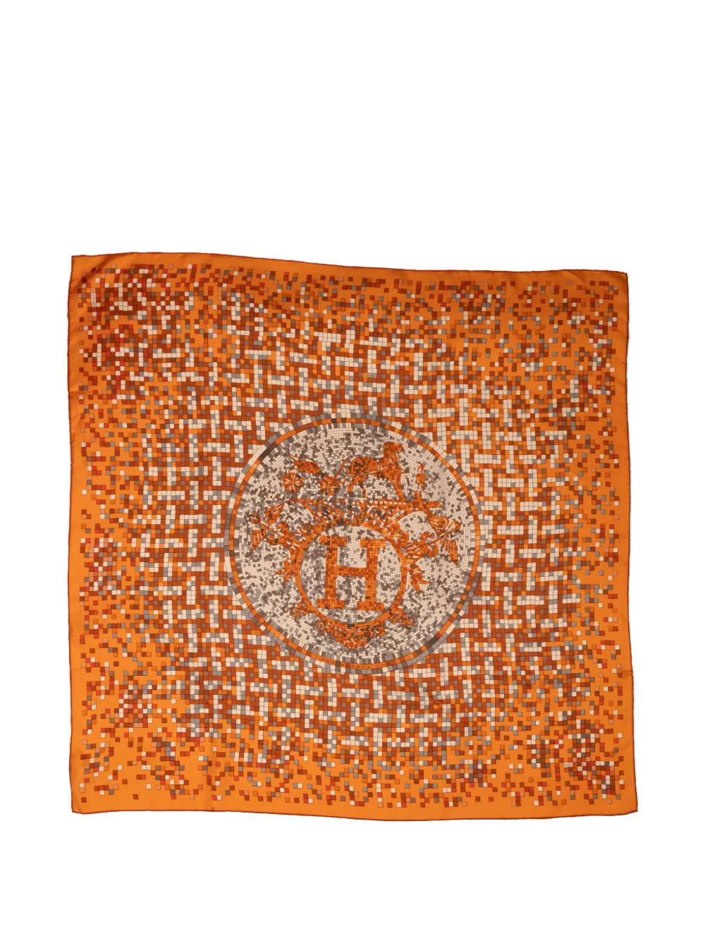 Hermès Pre-Owned Mosaique Au 24 scarf - Orange