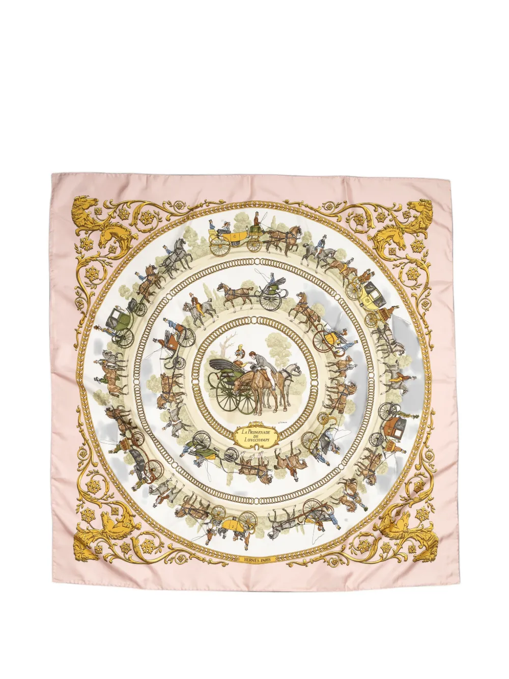Hermès Pre-Owned La Promenade de Longchamps scarf - Rosa