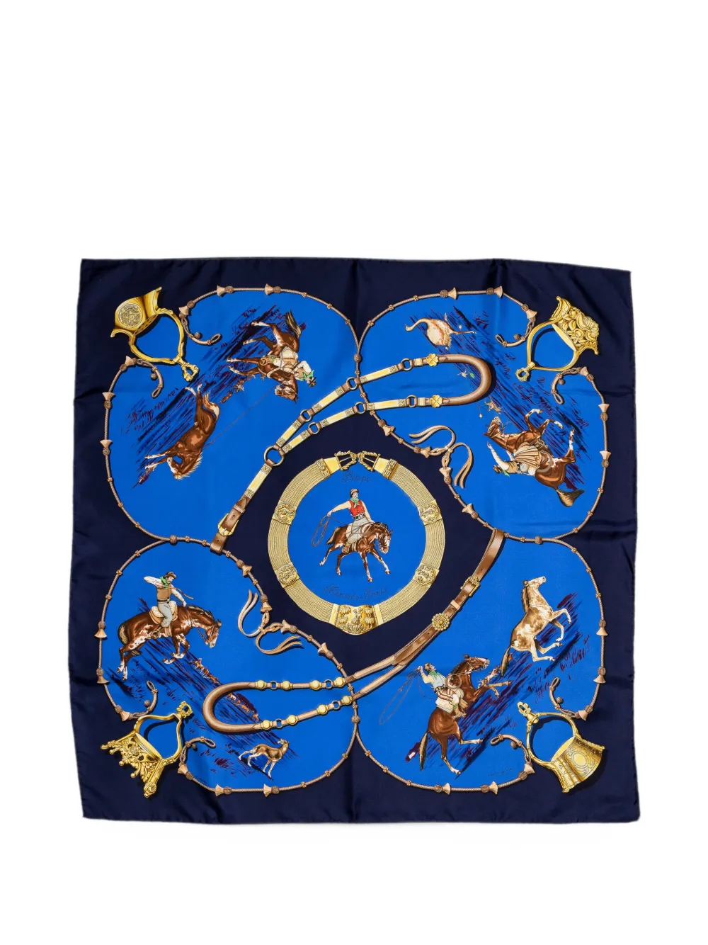 Hermès Pre-Owned Pampa silk scarf - Blau