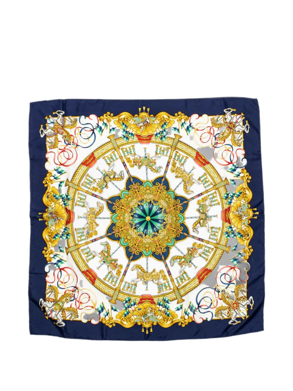 Hermès Pre-Owned Luna Park silk scarf - Blau