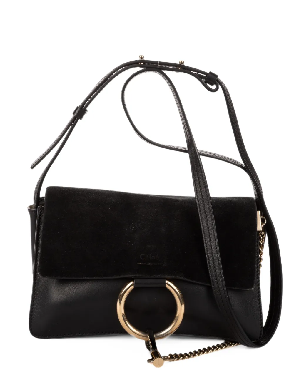 Chloé Pre-Owned Small Faye leather cross body bag - Black