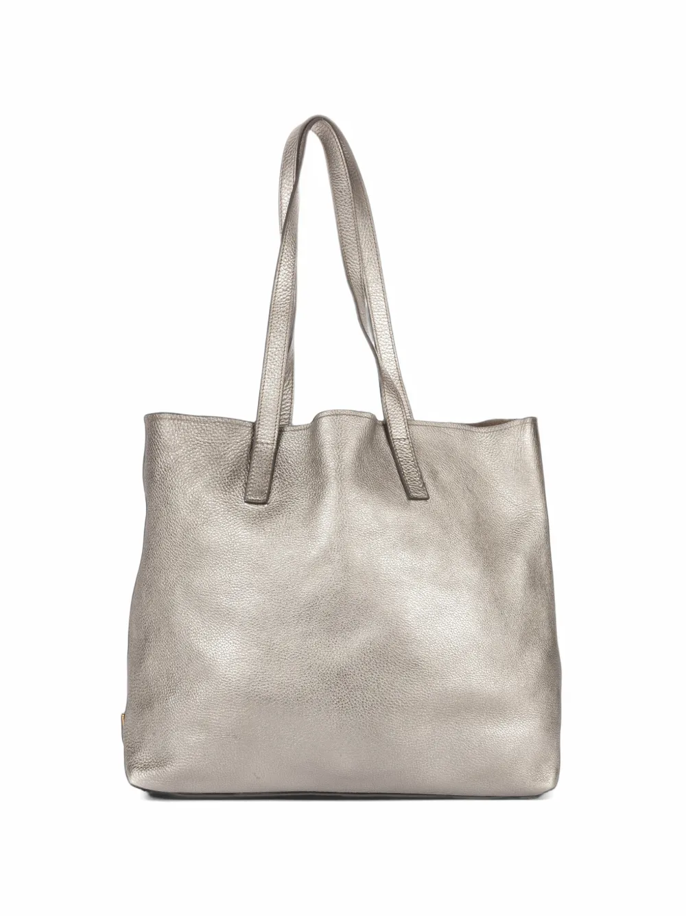Prada Pre-Owned grained leather tote bag - Argent