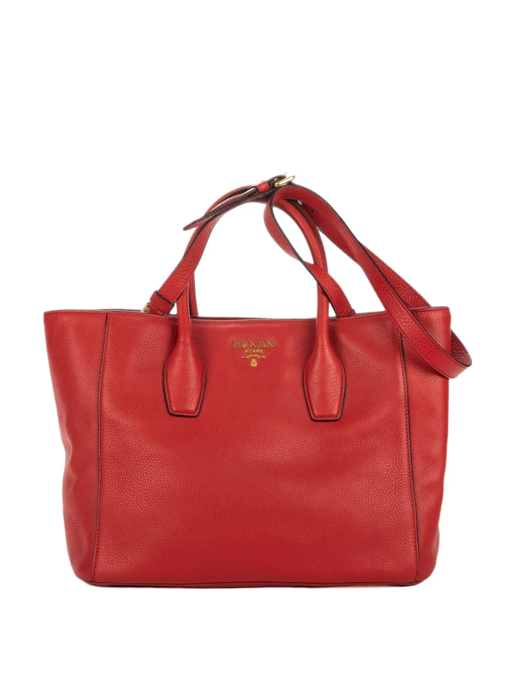 Prada Pre-Owned Vitello Daino leather tote bag - Rosso