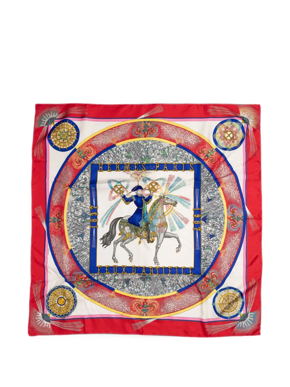 Hermès Pre-Owned Feux d'Artifice scarf - Rot