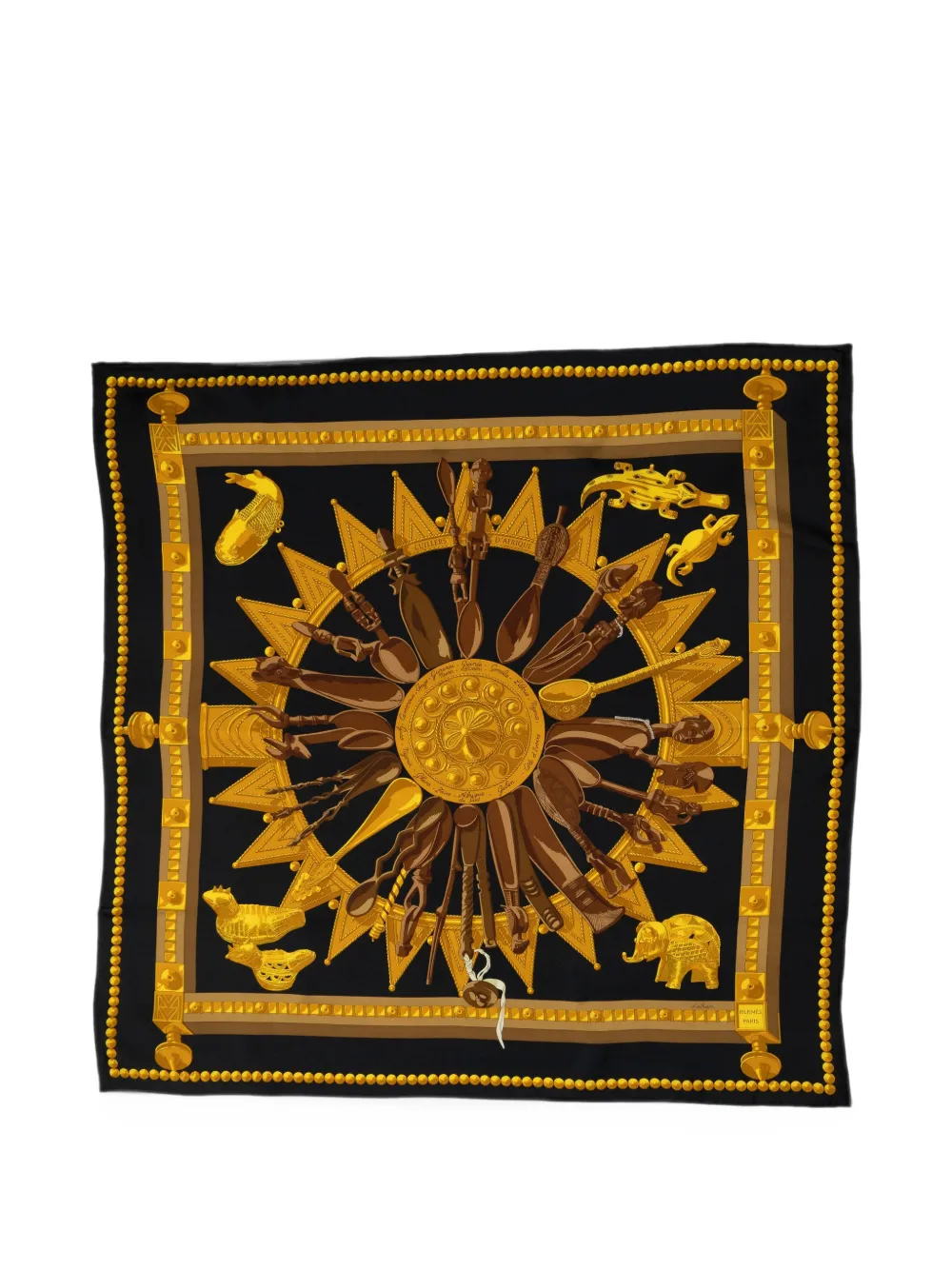 Hermès Pre-Owned Cuillers d'Afrique scarf - Schwarz