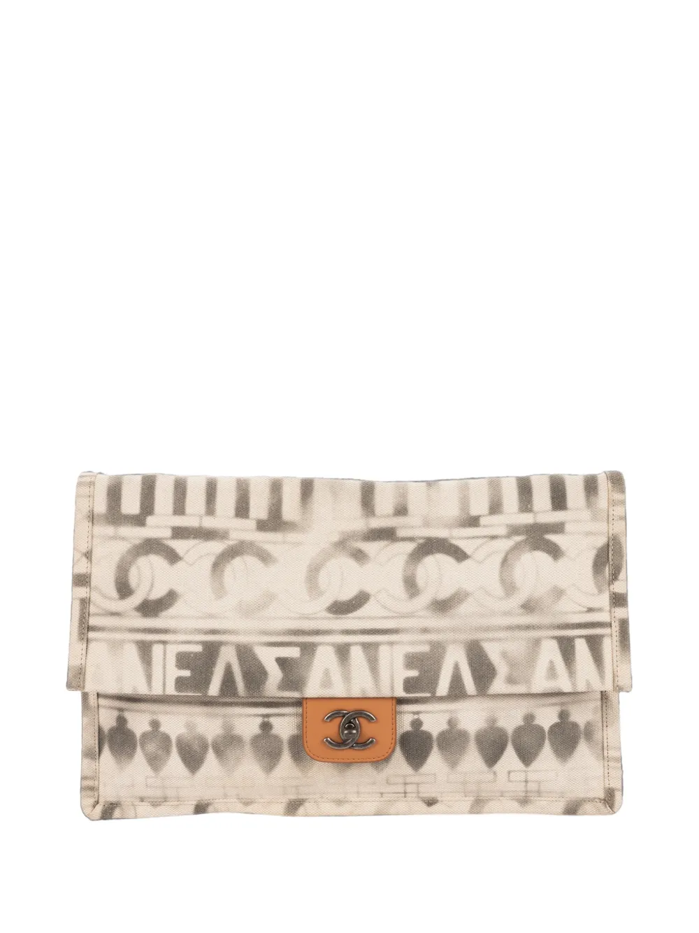 CHANEL Pre-Owned 2018 Iliad flap clutch bag - Neutrals
