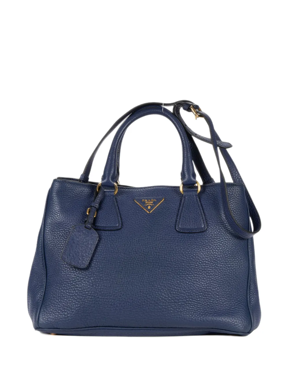 Prada Pre-Owned Vitello Daino double zip tote bag - Blu