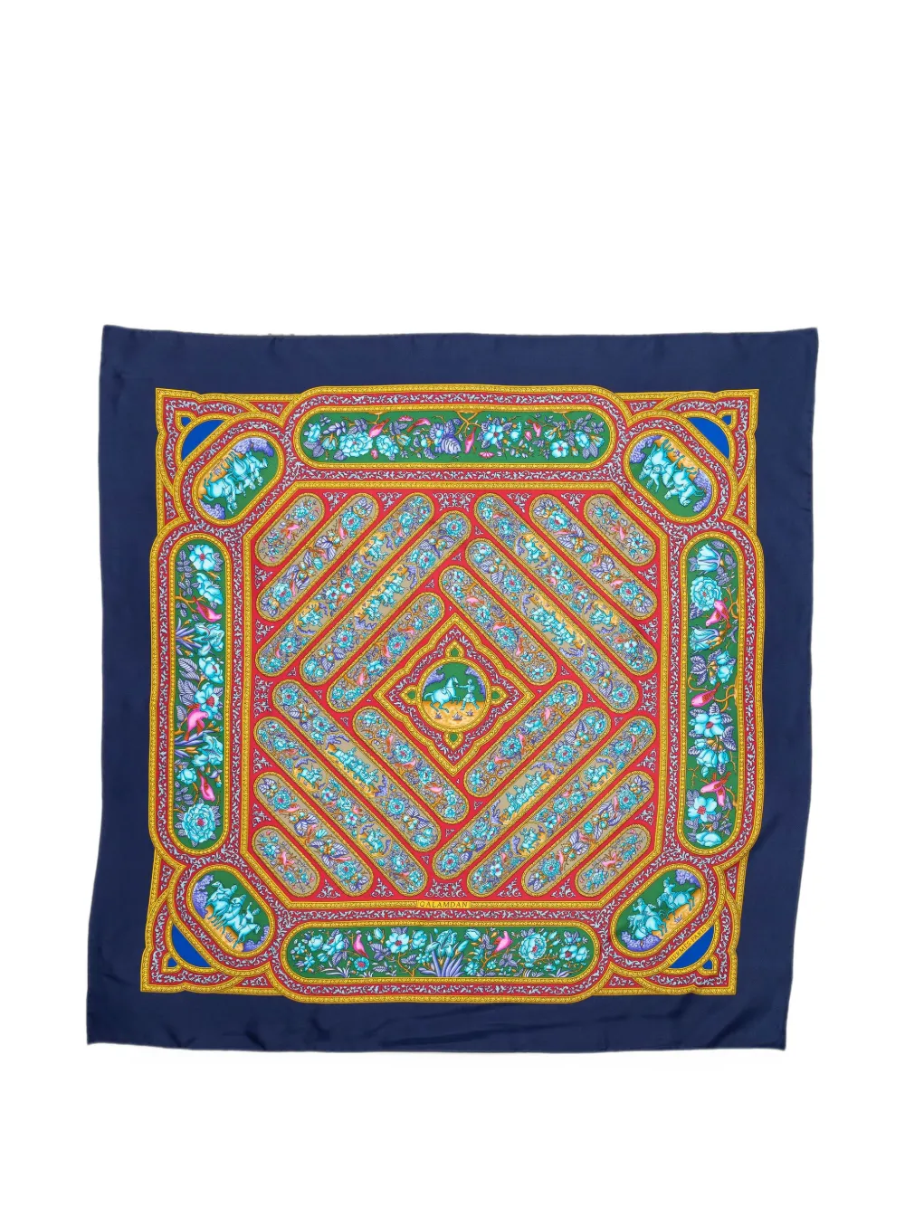 Hermès Pre-Owned Qalamdan silk scarf - Blau