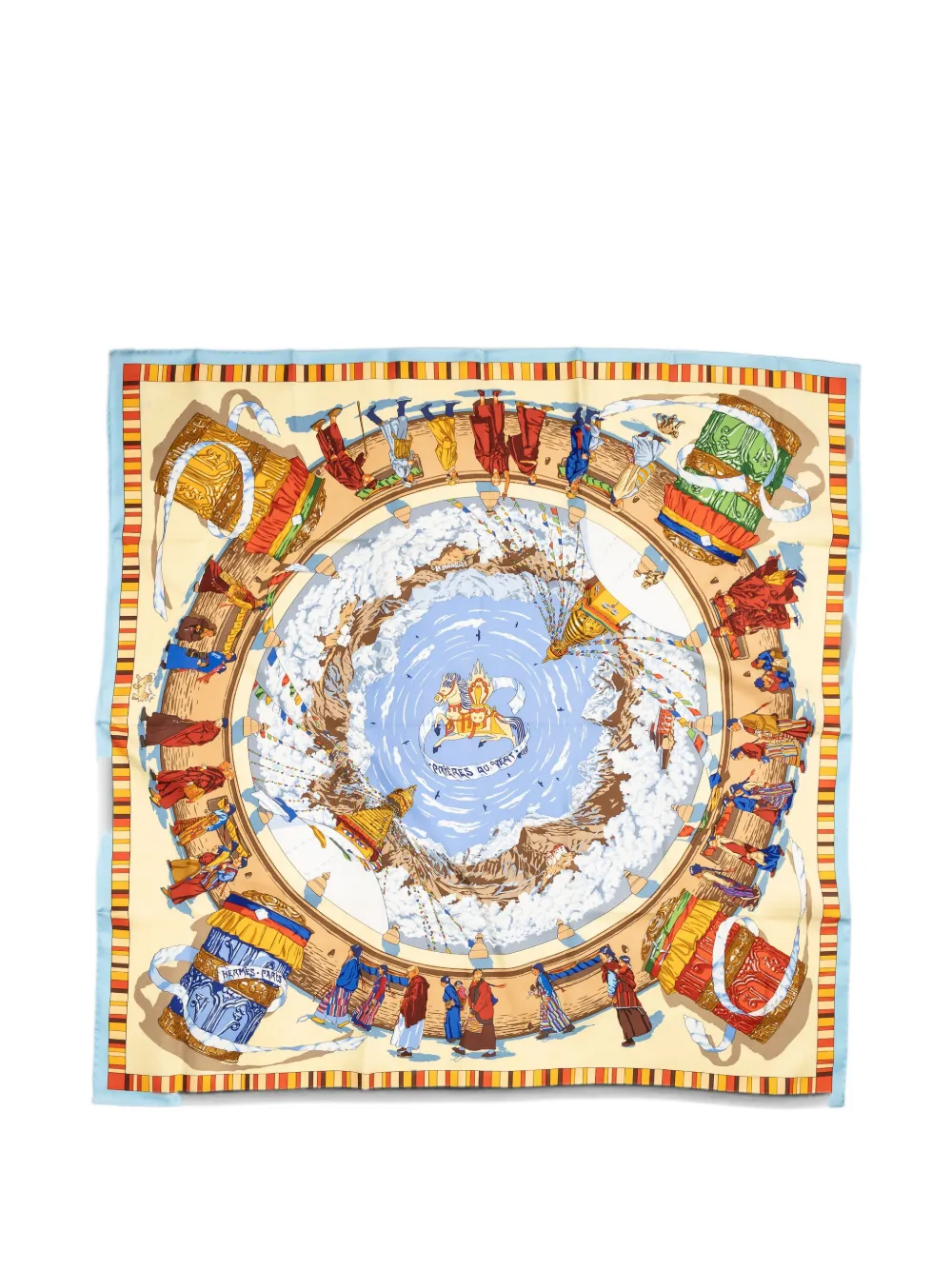 Hermès Pre-Owned Prières au Vent scarf - Nude