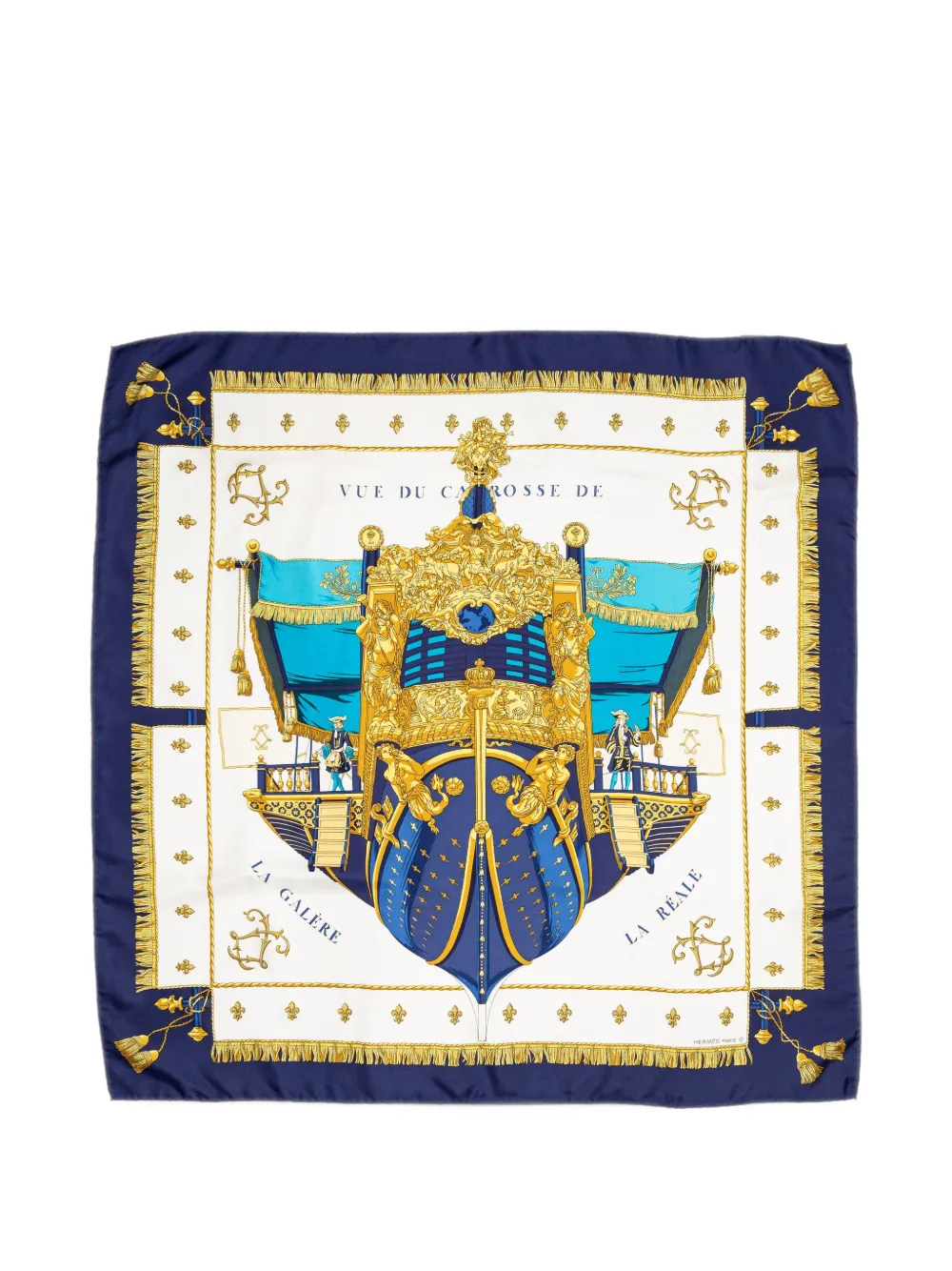 Hermès Pre-Owned Vue du Carrosse de la Galère la Réale scarf - Blau