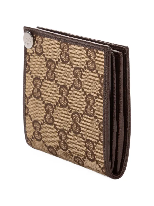 Gucci Pre-Owned GGモノグラム 二つ折り財布 | ニュートラル | FARFETCH JP