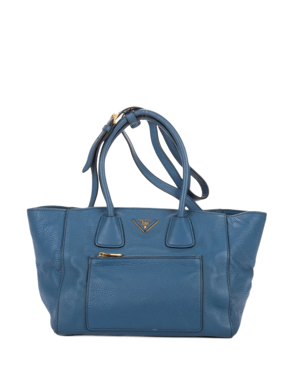Prada Pre-Owned Twin Pocket leather tote bag - Blu