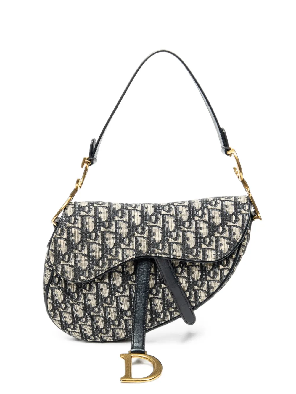 Christian Dior Pre-Owned Oblique Saddle shoulder bag - Blau