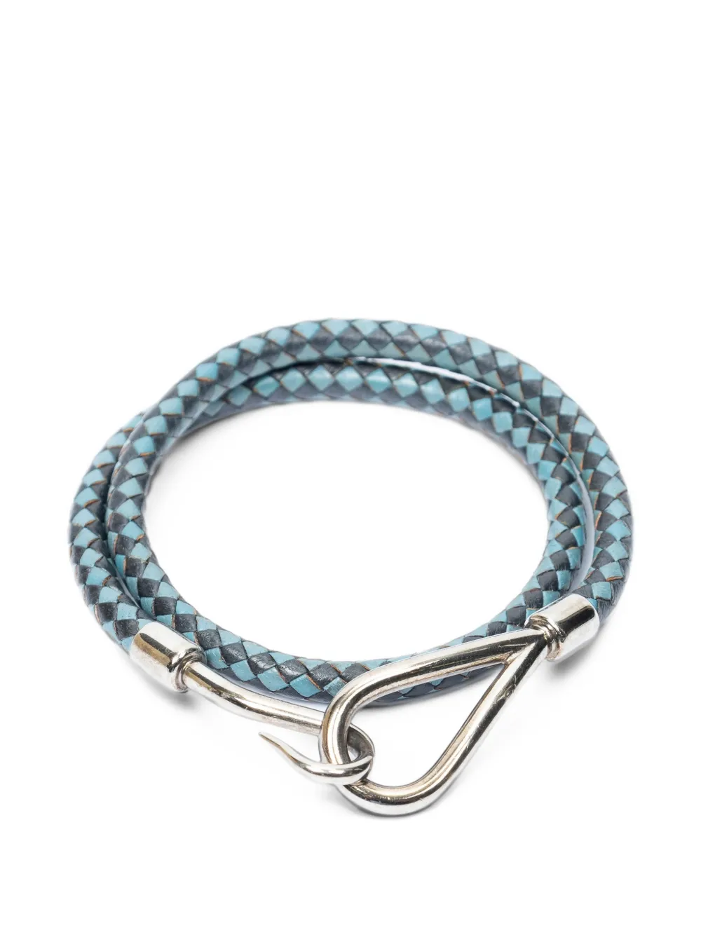 Hermès Pre-Owned Jumbo braided leather bracelet - Silber
