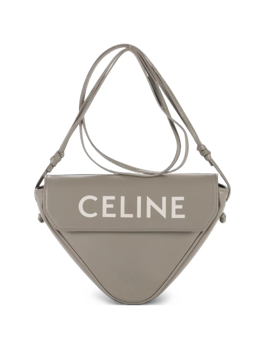 Celine Pre-Owned Triangle leather shoulder bag - Grau