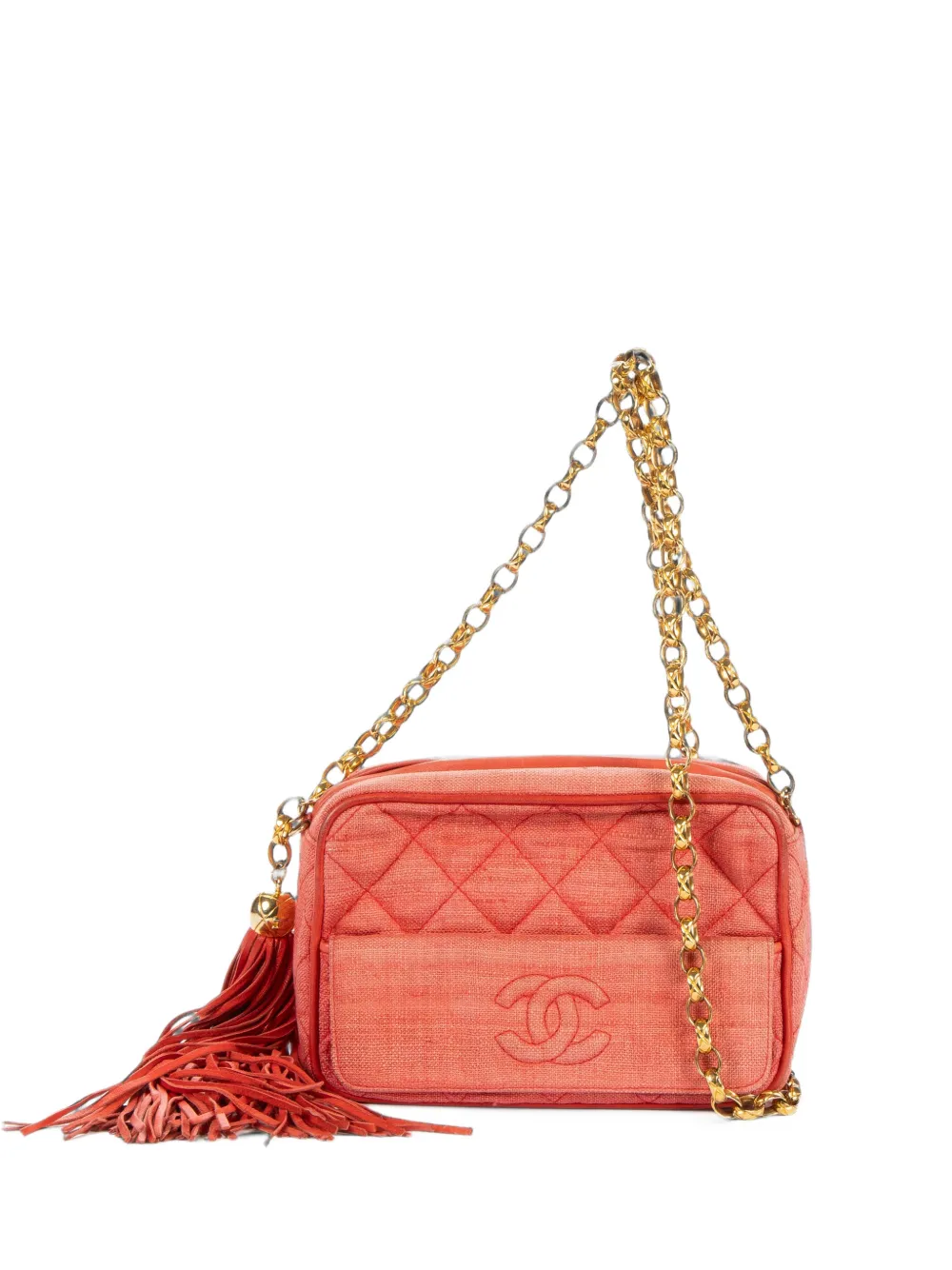 CHANEL Pre-Owned CC quilted shoulder bag - Orange