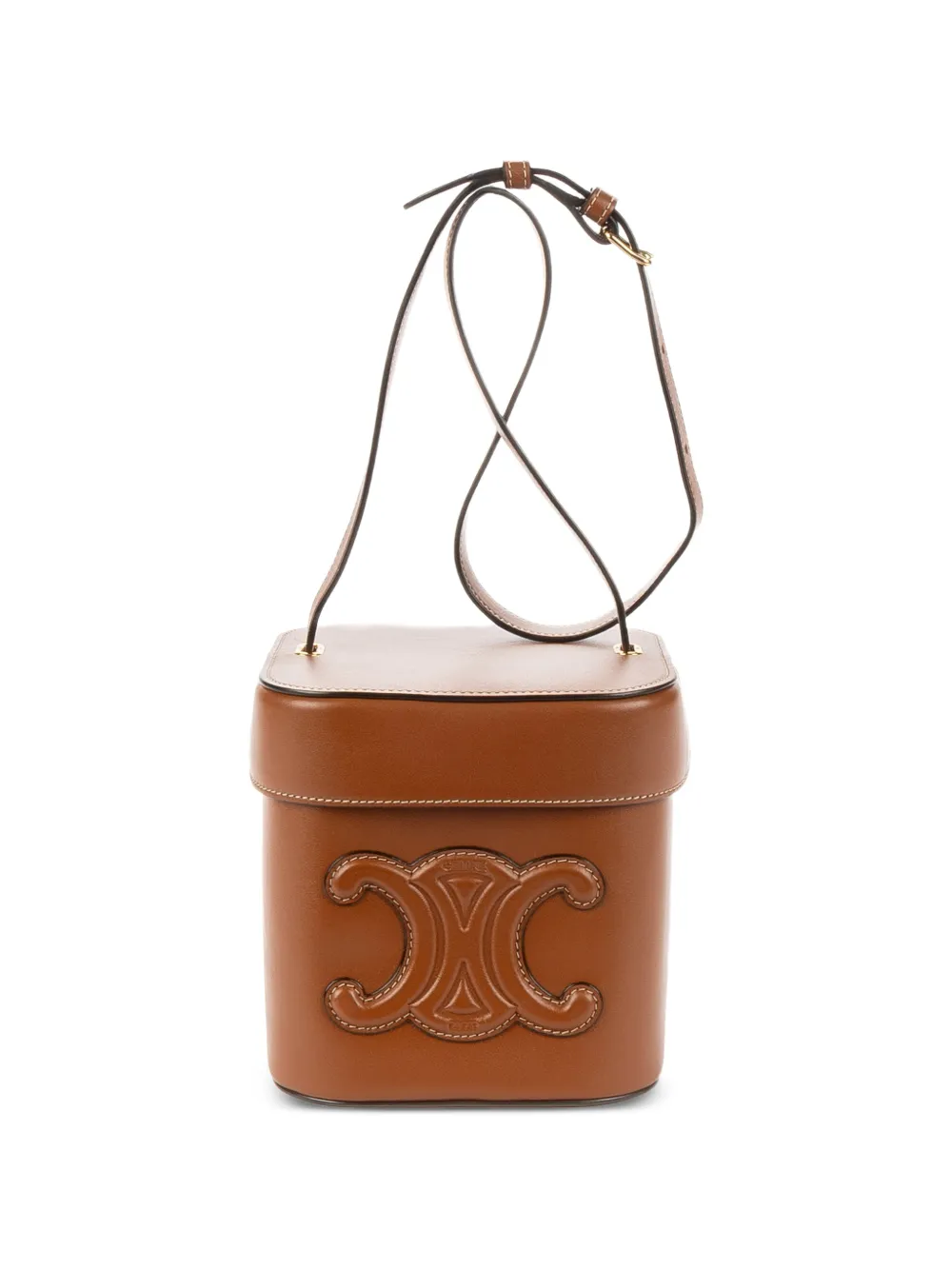 Celine Pre-Owned small Triomphe Box crossbody bag - Marrone