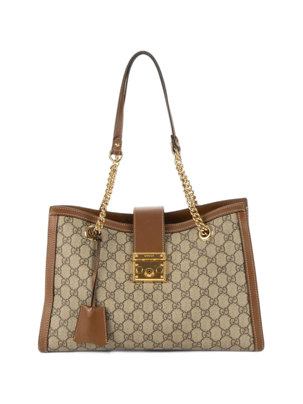 Gucci Pre-Owned large Padlock GG tote bag - Neutrals