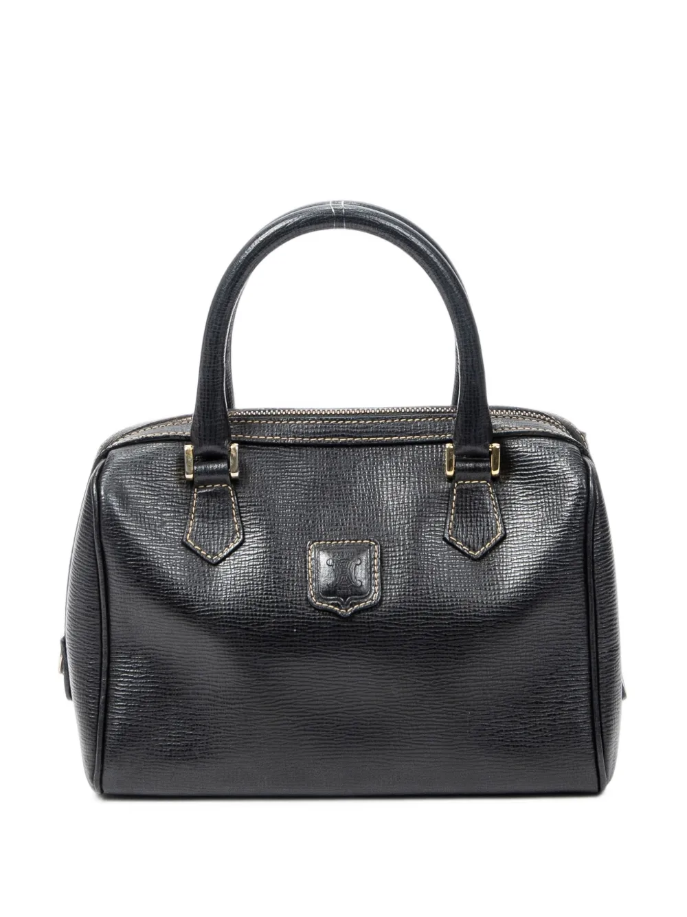 Celine Pre-Owned Boston grained tote bag - Black