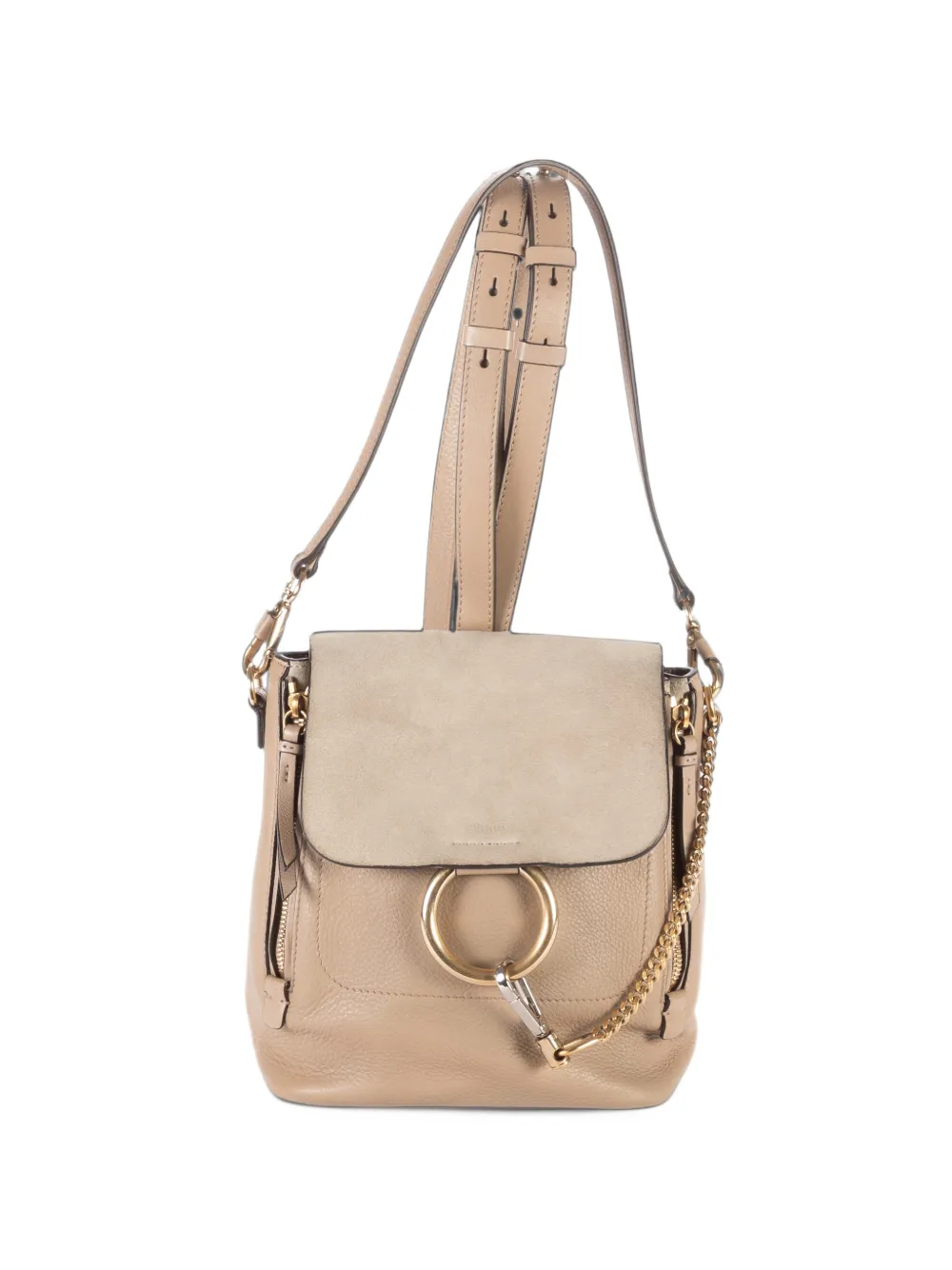 Chloé Pre-Owned mini Faye leather backpack - Nude