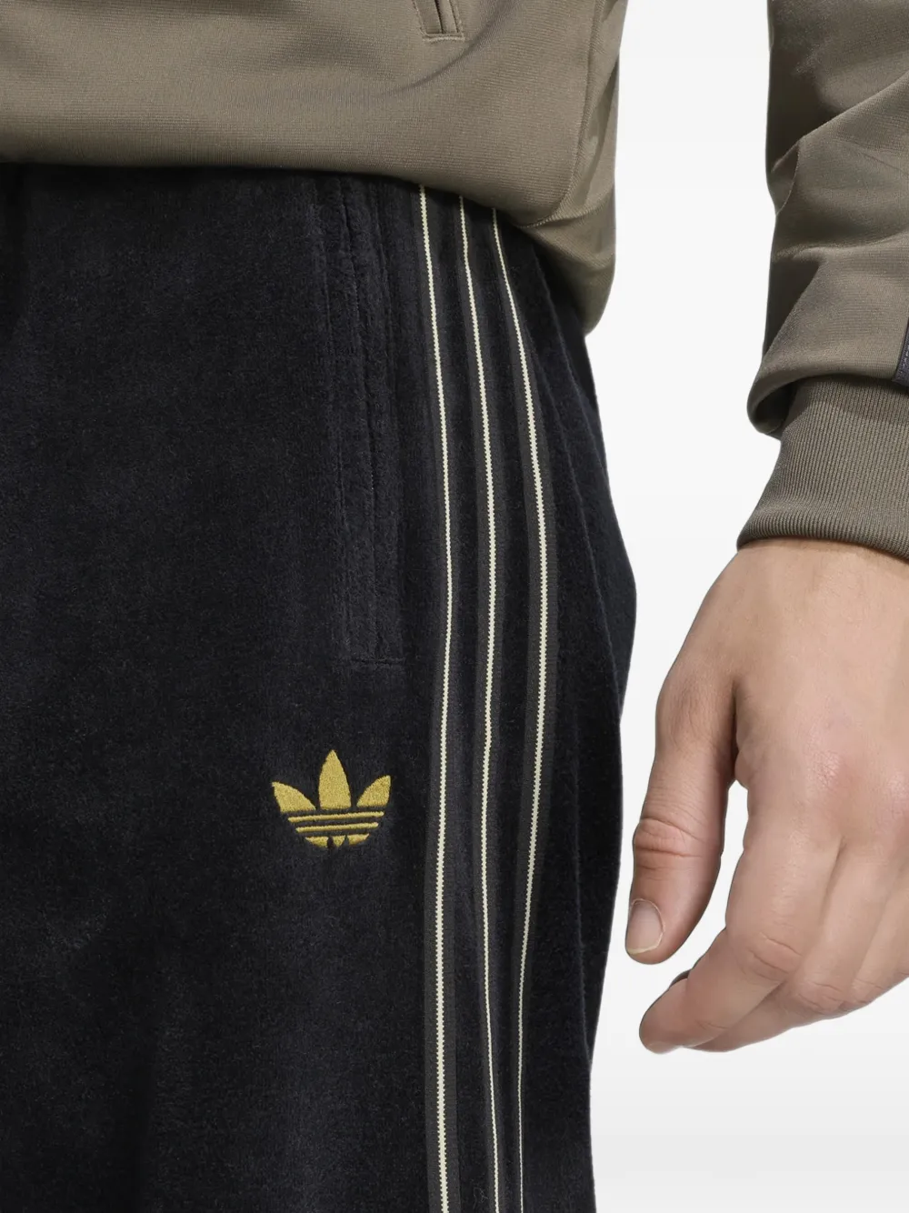 adidas Firebird velour track pants Zwart
