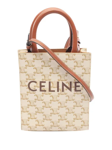 Celine Pre-Owned 2000-2026 Mini Triomphe Coated Canvas Vertical Cabas satchel