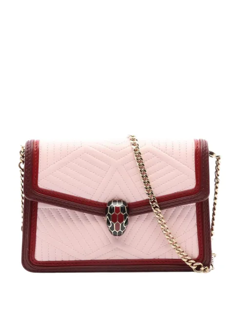 Bvlgari Pre-Owned 2000-2026 Mini Quilted Calfskin Diamond Blast Serpenti Forever crossbody bag