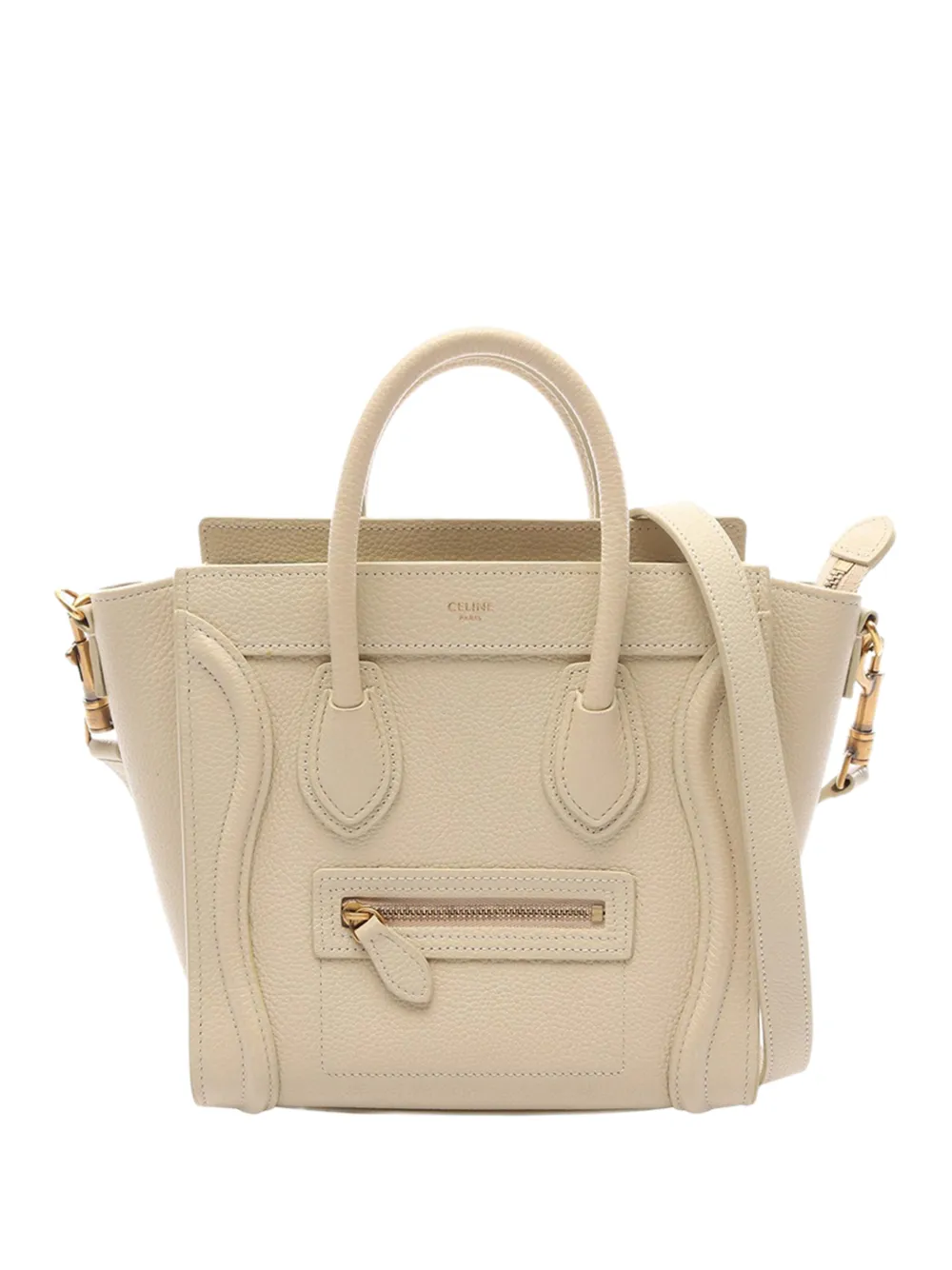 Celine Pre-Owned 2000-2026 Nano Leather Luggage Tote satchel - Nude