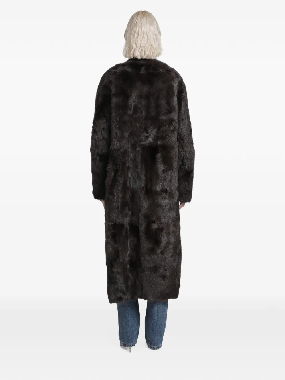 TOTEME long shearling coat Bruin