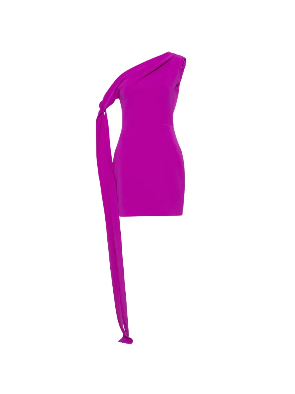 Solace London one-shoulder draped mini dress Paars