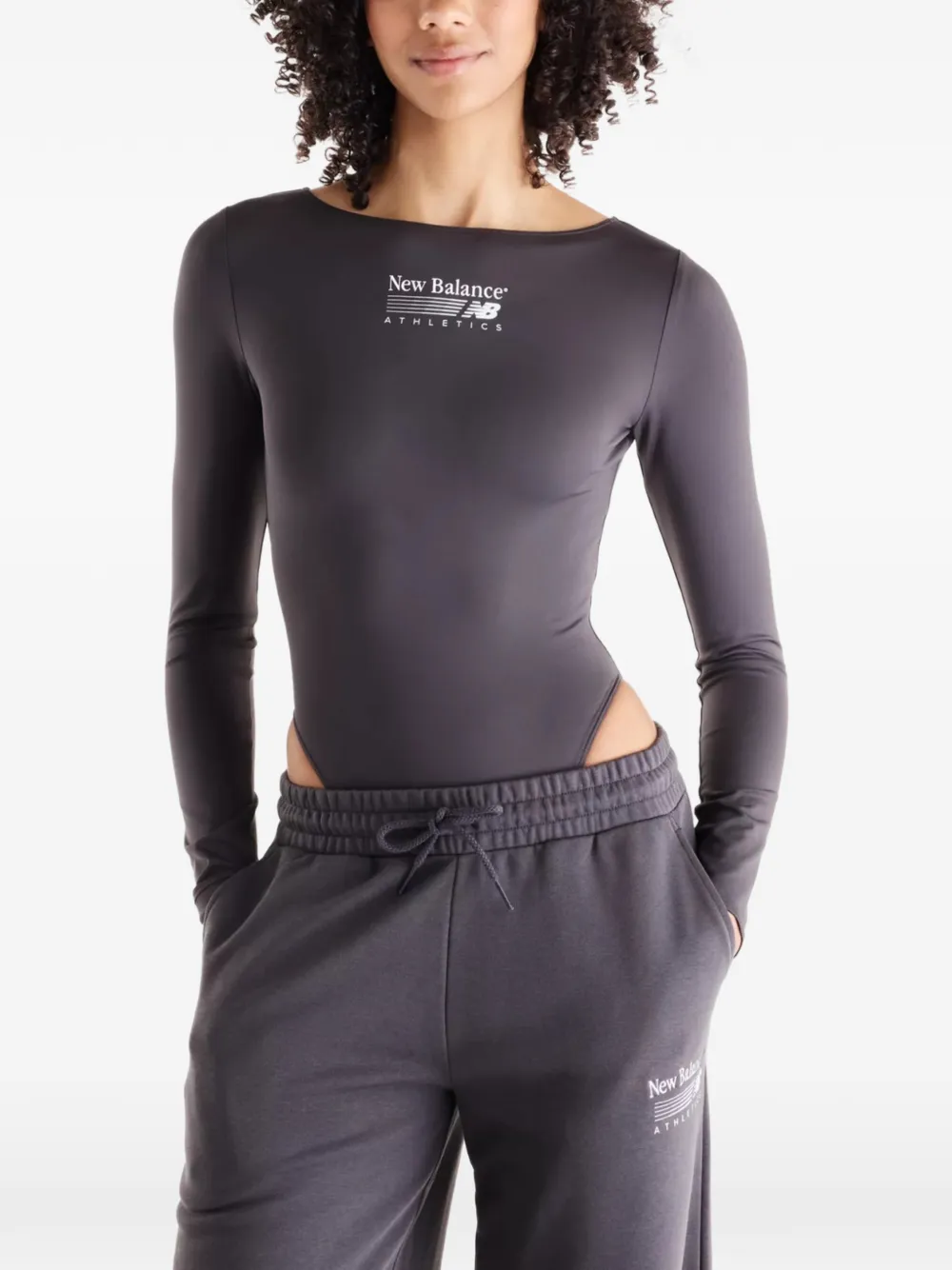 New Balance Trackside long-sleeve bodysuit - Grau