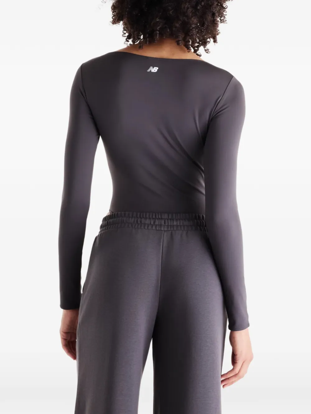 New Balance Trackside long-sleeve bodysuit Grijs