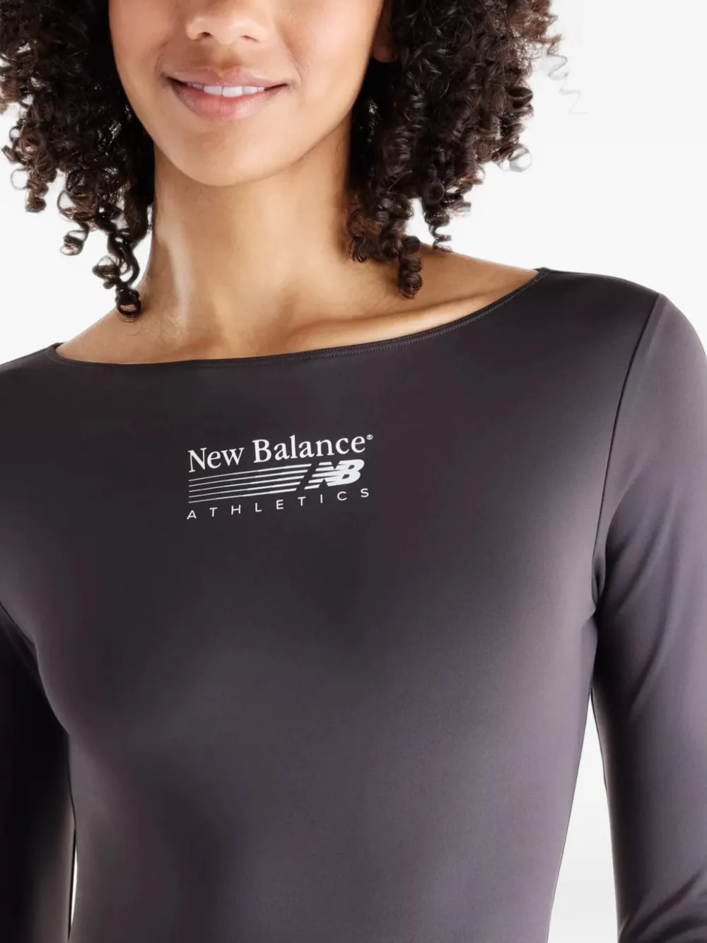 New Balance Trackside long-sleeve bodysuit Grijs