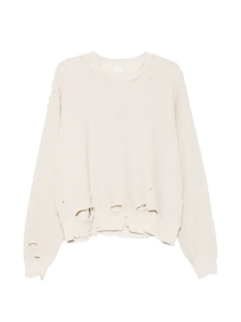 Kuro distressed crew-neck sweater