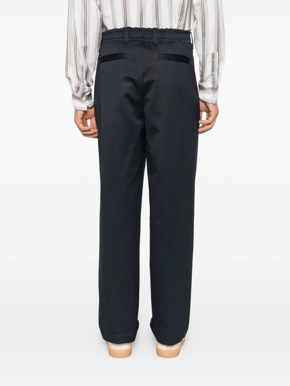 Myths pleated straight-leg trousers Blauw
