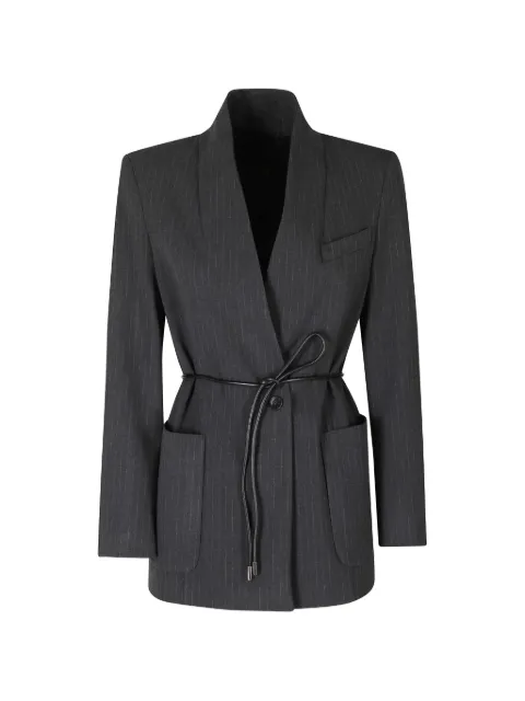 Seventy blazer ceinturé à fines rayures