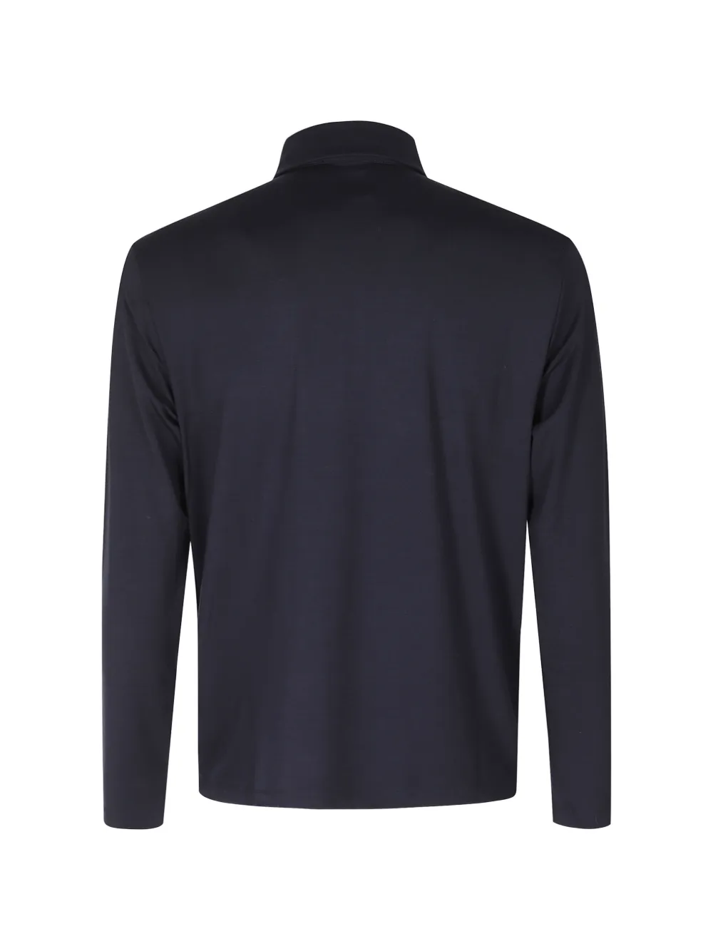 Seventy long-sleeve wool polo shirt Blauw