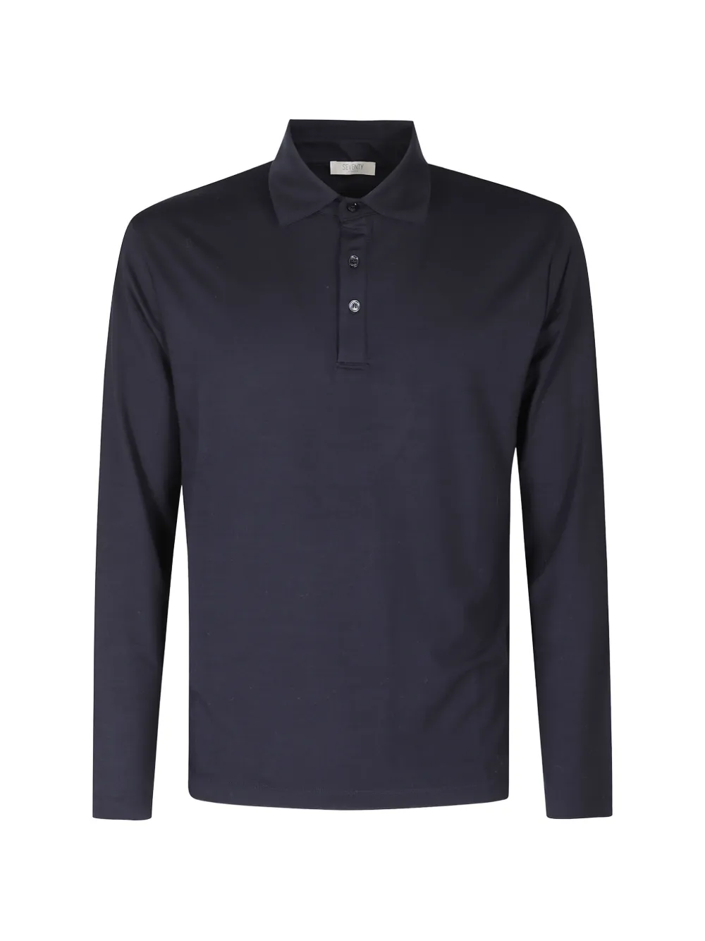 Seventy long-sleeve wool polo shirt Blauw