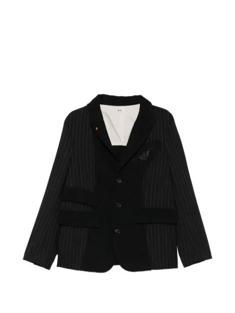 KHOKI pinstripe-pattern panelled blazer