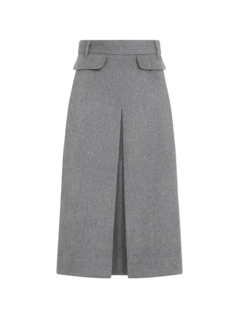 Co flap-pocket pleated skirt
