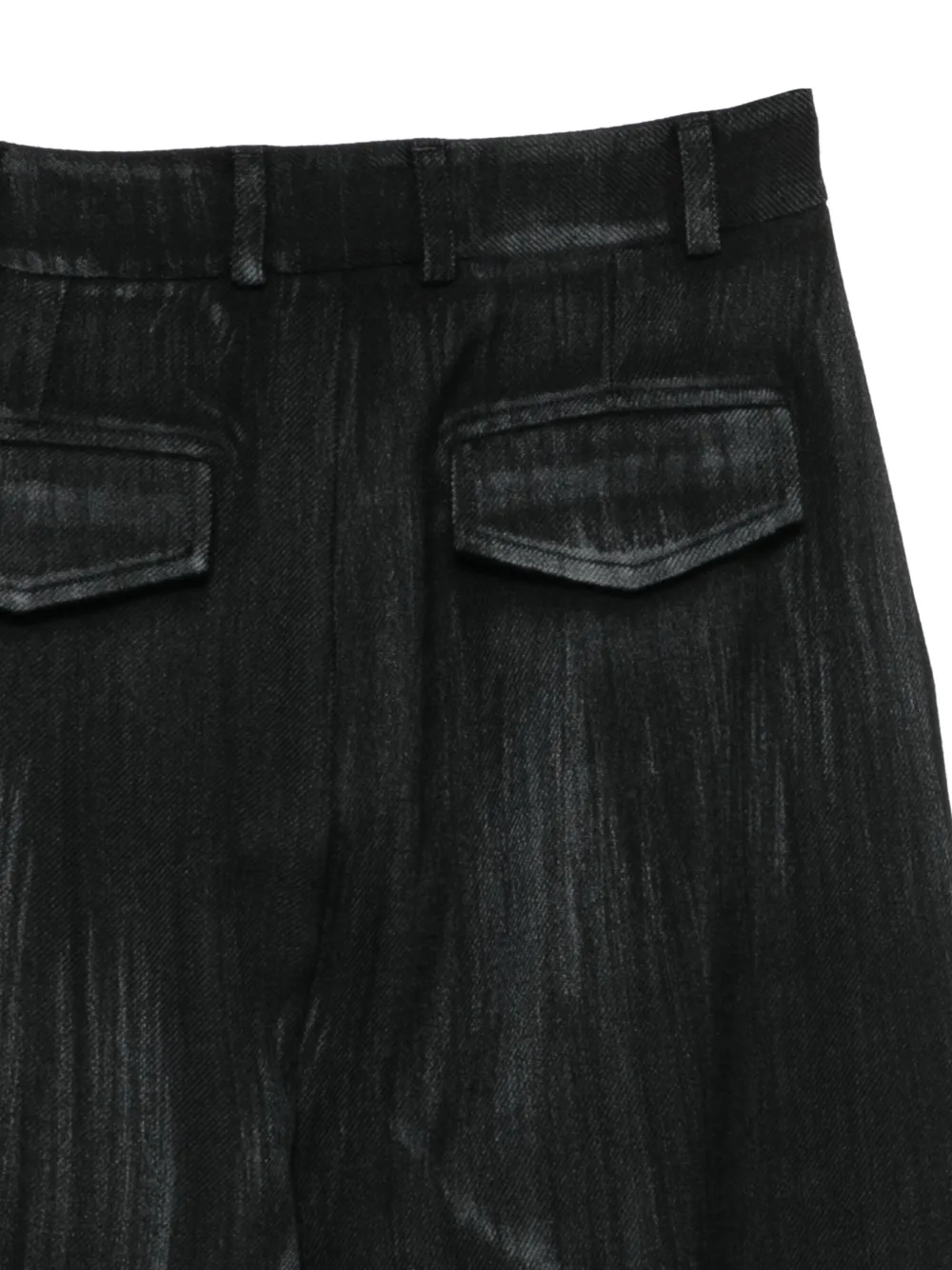 Avant Toi faded-effect pleated trousers Zwart