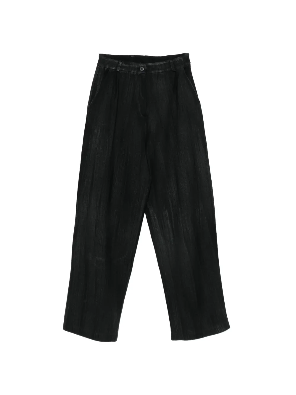 Avant Toi faded-effect pleated trousers - Noir Avant Toi faded-effect pleated trousers - Noir