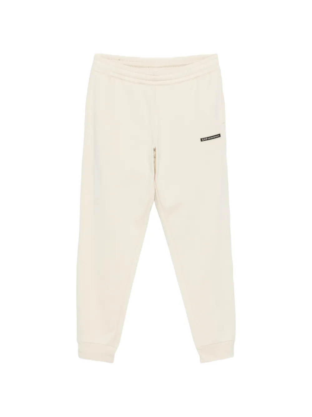 Ea7 Emporio Armani logo-patch track pants Beige