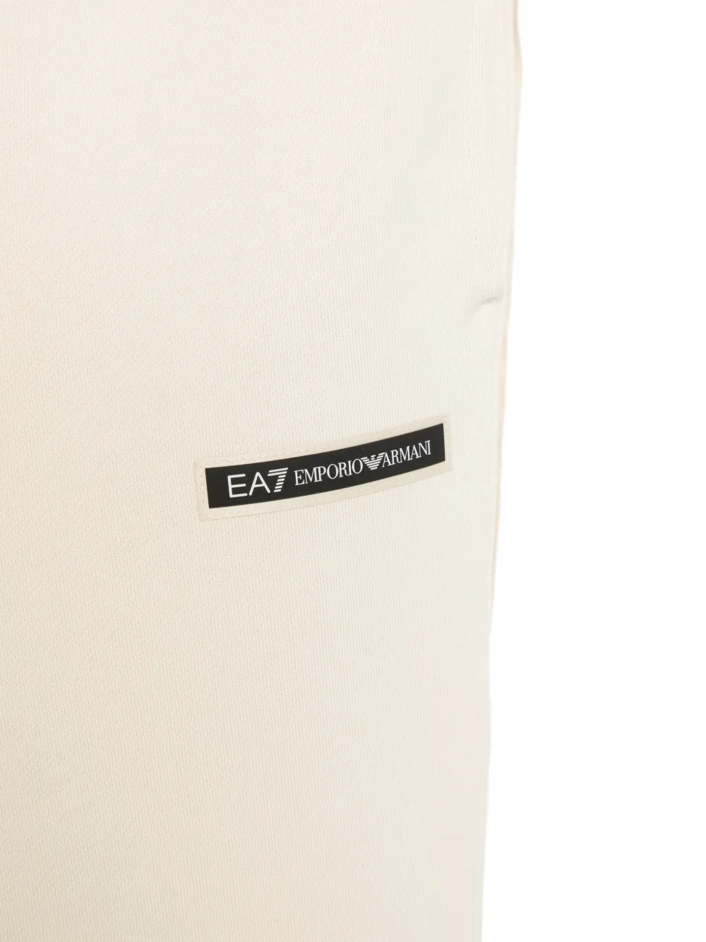 Ea7 Emporio Armani logo-patch track pants Beige