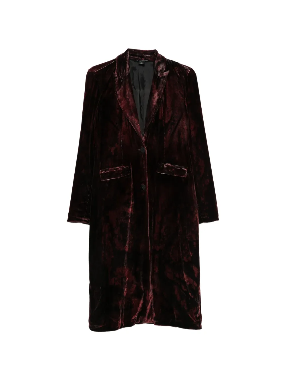 Avant Toi velvet single-breasted coat - Rouge