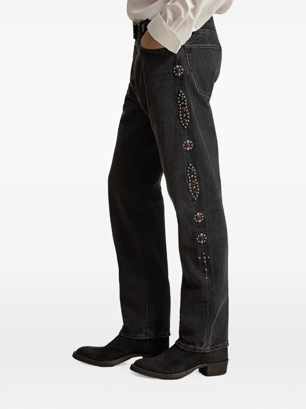 Polo Ralph Lauren stud-embellished jeans Zwart