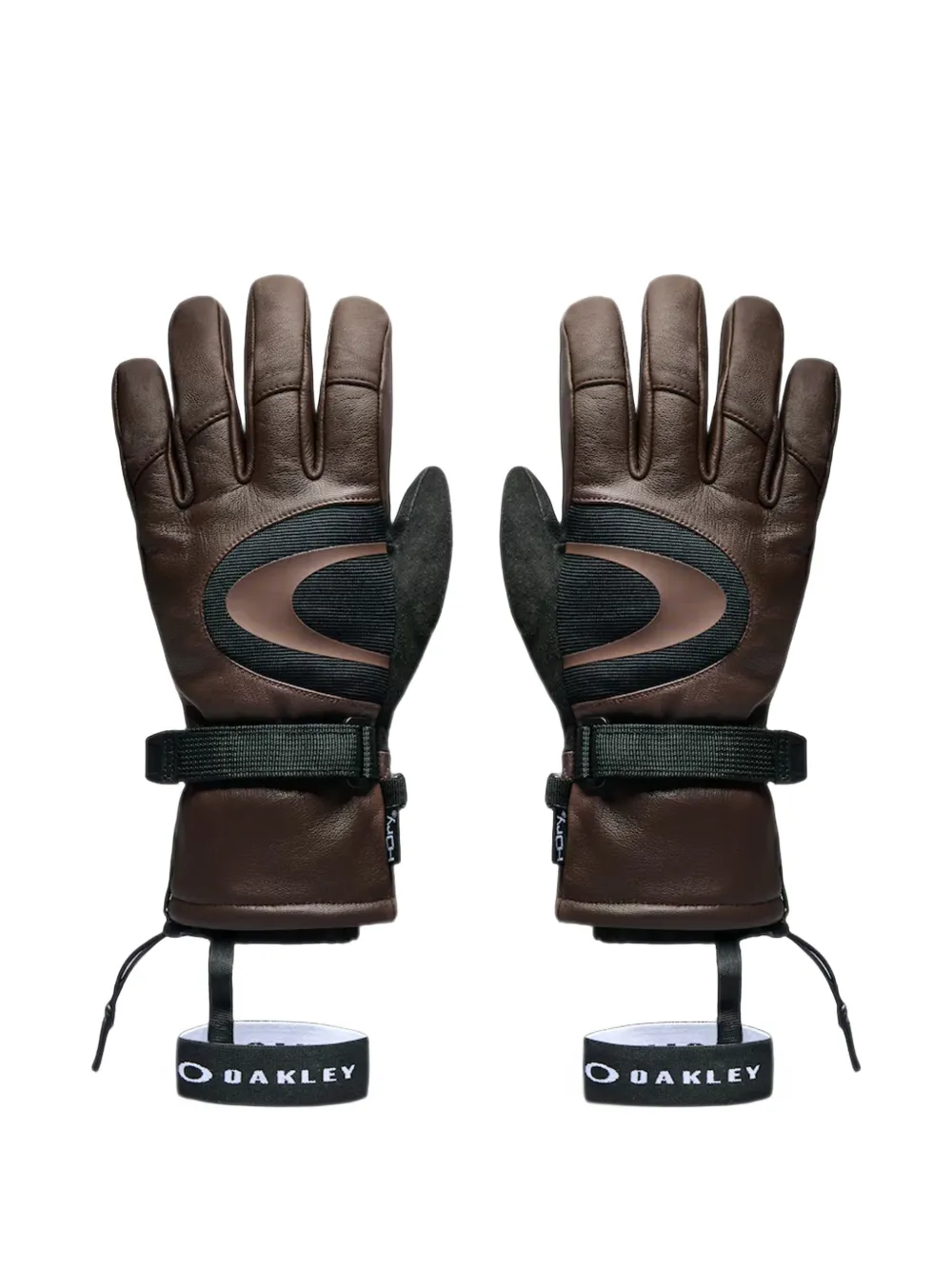 Oakley Timberline logo-tape leather gloves Bruin